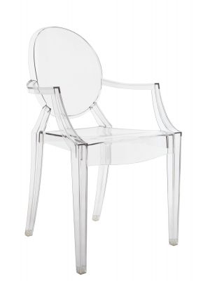 Louis Ghost Chaise carver Cristal clair 4-er Set Kartell